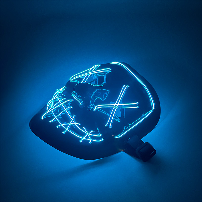 Led Purge Mask Halloween - Topeng Cosplay 2026, Masker Wajah Penuh