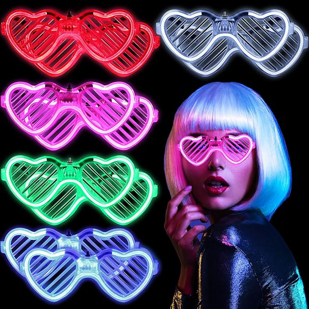 5/10/15/20/30 Buah Kacamata Pe - Glow In The Dark Party Glasses ulasan dan harga